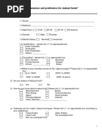 Awareness and Preference For Mutual Funds