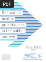 AHPRA - Annual Report - Regulating Health Practitioners in The Public Interest - Annual Report 2012 13 PDF