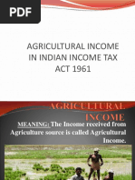 Agricultural Income in Indian Income Tax ACT 1961