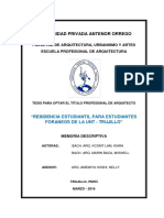 Re Arqui Kiara - Kcomt Mishell - Marin Residencia - Estudiantil Datos PDF