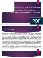 Pengaruh Komunikasi Dan Kompensasi Terhadap Semangat Kerja Karyawan