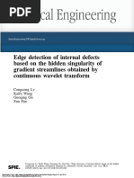 Edge Detection of Internal Defects Based On The Hidden Singularity of Gradient Streamlines Obtained by Continuous Wavelet Transform