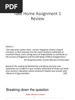 Take Home Assignment 1 Review