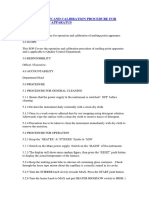 SOP For Melting Point Calibration