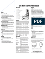 Mini Hygro Thermo-Anemometer: User Manual Model 45158