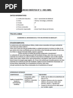 Unidad Didáctica #2 - Mes Abril: Datos Informativos