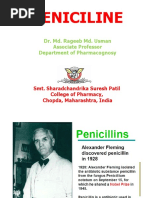 Peniciline: Dr. Md. Rageeb Md. Usman Associate Professor Department of Pharmacognosy