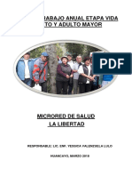 Plan de Trabajo 2018 Adulto Mayor Microred La Libertad