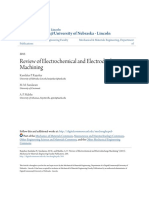 Review of Electrochemical and Electrodischarge Machining: Digitalcommons@University of Nebraska - Lincoln