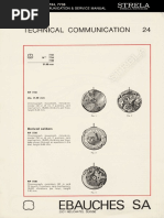 Valjoux 7733 7734 7736 Technical Communication Service Manual EBAUCHES SA PDF