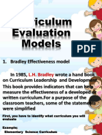 Curriculum Evaluation Models