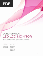 Led LCD Monitor: Owner'S Manual