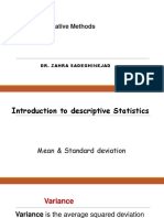 Quantitative Methods: Dr. Zahra Sadeghinejad