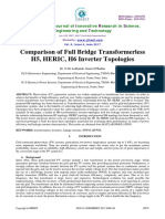 Comparison of Full Bridge Transformerless H5, HERIC, H6 Inverter Topologies