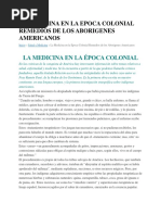 La Medicina en La Epoca Colonial