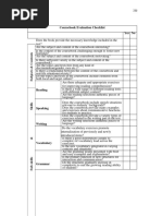 Coursebook Evaluation Checklist Yes No