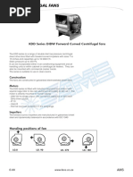 KDD Series DIDW Forward Curved Centrifugal Fans