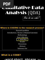 Qualitative Data Analysis (QDA) : How Do We Code?