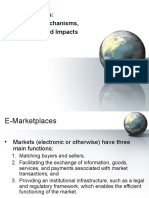 E-Marketplaces: Structures, Mechanisms, Economics, and Impacts