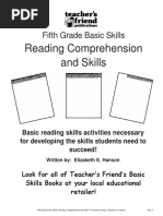 Reading Comprehension and Skills: Fifth Grade Basic Skills