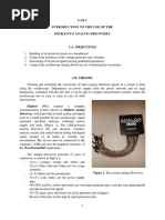 Lab 1 Introduction To The Use of The Digilent'S Analog Discovery