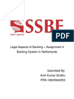 Legal Aspects of Banking - Assignment 4 Banking System in Netherlands