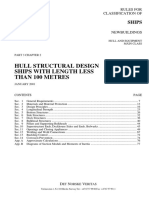 DNV - Hull Structural Design Ships With Length Less Than 100 Meters (January 2001) PDF