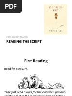 Reading The Script: Steps in Script Analysis