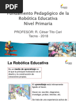 Fundamento Pedagógico de La Robótica Educativa - Nivel Primaria