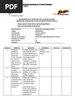 Plan de Clases Desarrollo y Aprendizaje Motor