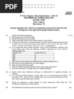 Mtech 2 Sem Mdpe209 Experimental Stress Analysis 2016