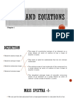 Chapter 1 - Moles & Equations