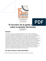 15 Secretos de La Gente Exitosa Sobre La Gestión Del Tiempo