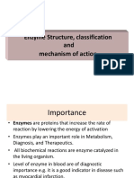 Enzyme Structure, Classification and Mechanism of Action