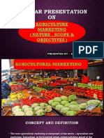 Seminar Presentation ON: Agriculture Marketing (Nature, Scope & Objectives)