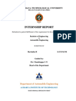 Internship Report: Visvesvaraya Technological University