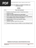 Index: Electrical Machines & Power Systems Lab