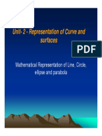 Unit-2 - Representation of Curve and Surfaces