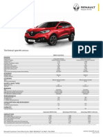 Renault KADJAR Kadjar: Technical Specifi Cations Technical Specifi Cations