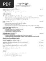 Teaching Resume