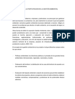 Derecho A La Participacion en La Gestión Ambiental