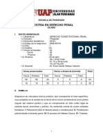 Silabo I Derecho Constitucional Penal