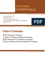 Preparing The Winning: Research Proposals