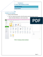 Chapter: 5.3 Manipulation of Spreadsheet Topic: 5.3.1 Working With Spreadsheet