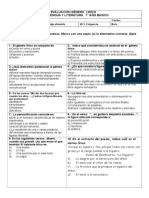 Prueba Genero Lírico 7º Basico Lengua y Literatura.