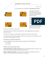 Whole Tone Scale Examples Chords and Tab