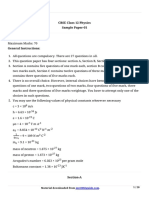 CBSE Class 12 Physics Sample Paper-01: Material Downloaded From - 1 / 20