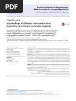 Microleakage of Different Root Canal Sealers in Absence of A Coronal Restorative Material