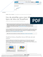 Plantillas Sitios SharePoint