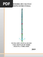 Memoria Calculo Estructural Pluma Grua Manual 9m